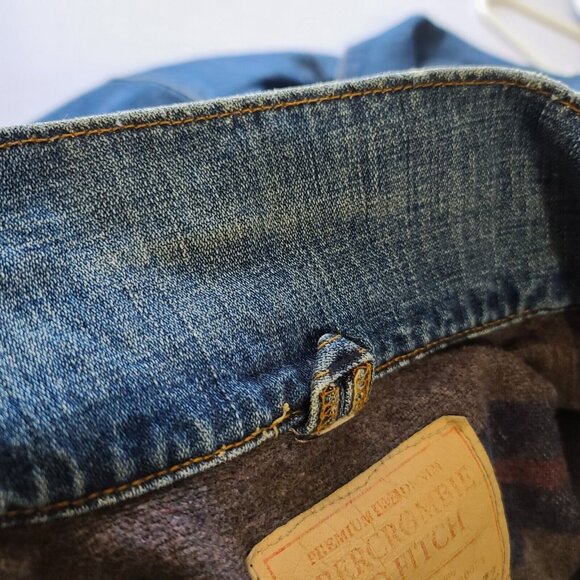 Abercrombie And Fitch Lined Denim Jacket Women's Size Small - Picture 7 of 9